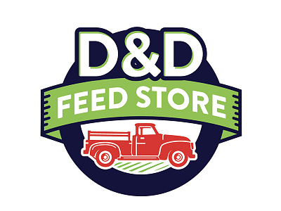 D D Logo branding farming feedstore illlustration logo design oklahoma small business