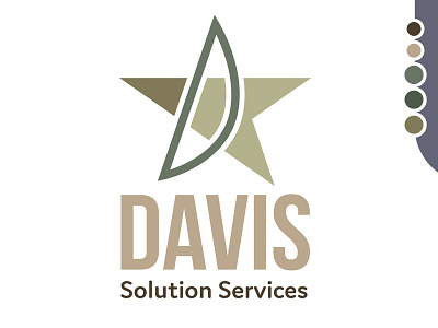 Davis Solution Services brand agency branding design identity logo logo illustration military oklahoma typography vector
