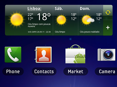 SAPO weather widget tablet version android portugal sapo tempo weather widget