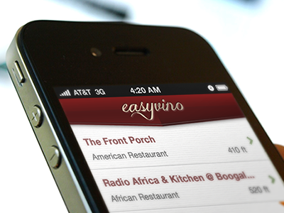 Easyvino app app design easyvino hand hand holding holding interface ios iphone mobile