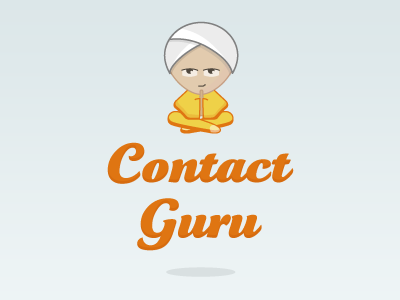 Contact Guru logo brand branding contact design guru logo mark