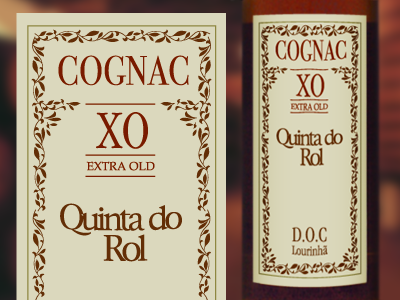 Quinta do Rol Xo Cognac Label brandy cognac extra label old packaging portugal wine xo