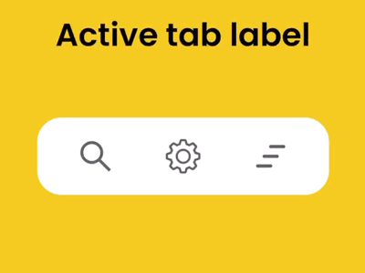 Active tab label