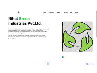 landing page for the industries landing page navbar