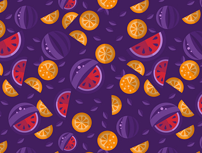 bold fruit pattern bold color book book cover flat design flat illustration fruit illustration orange vector watermelon