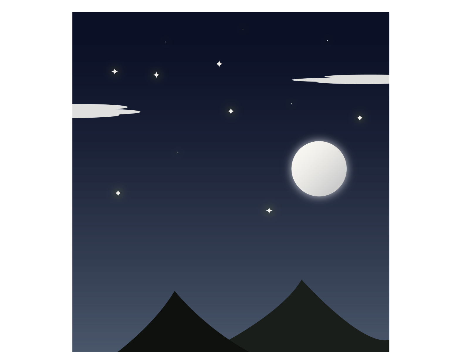 night sky art by maaz mohammed on Dribbble