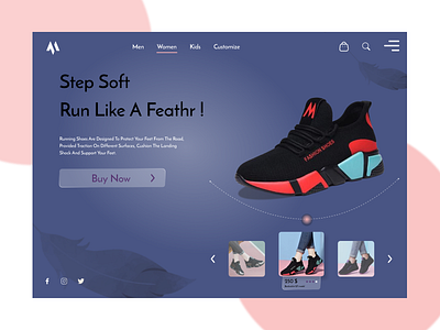 the shoe website concept design app branding design icon illustration illustrator ui ux web website