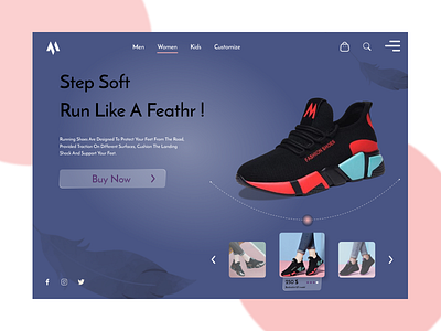 the shoe website concept design