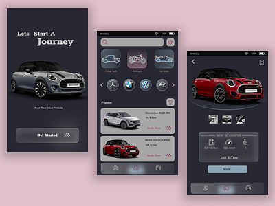 car rent app app branding design graphic design illustration logo typography ui ux vector web