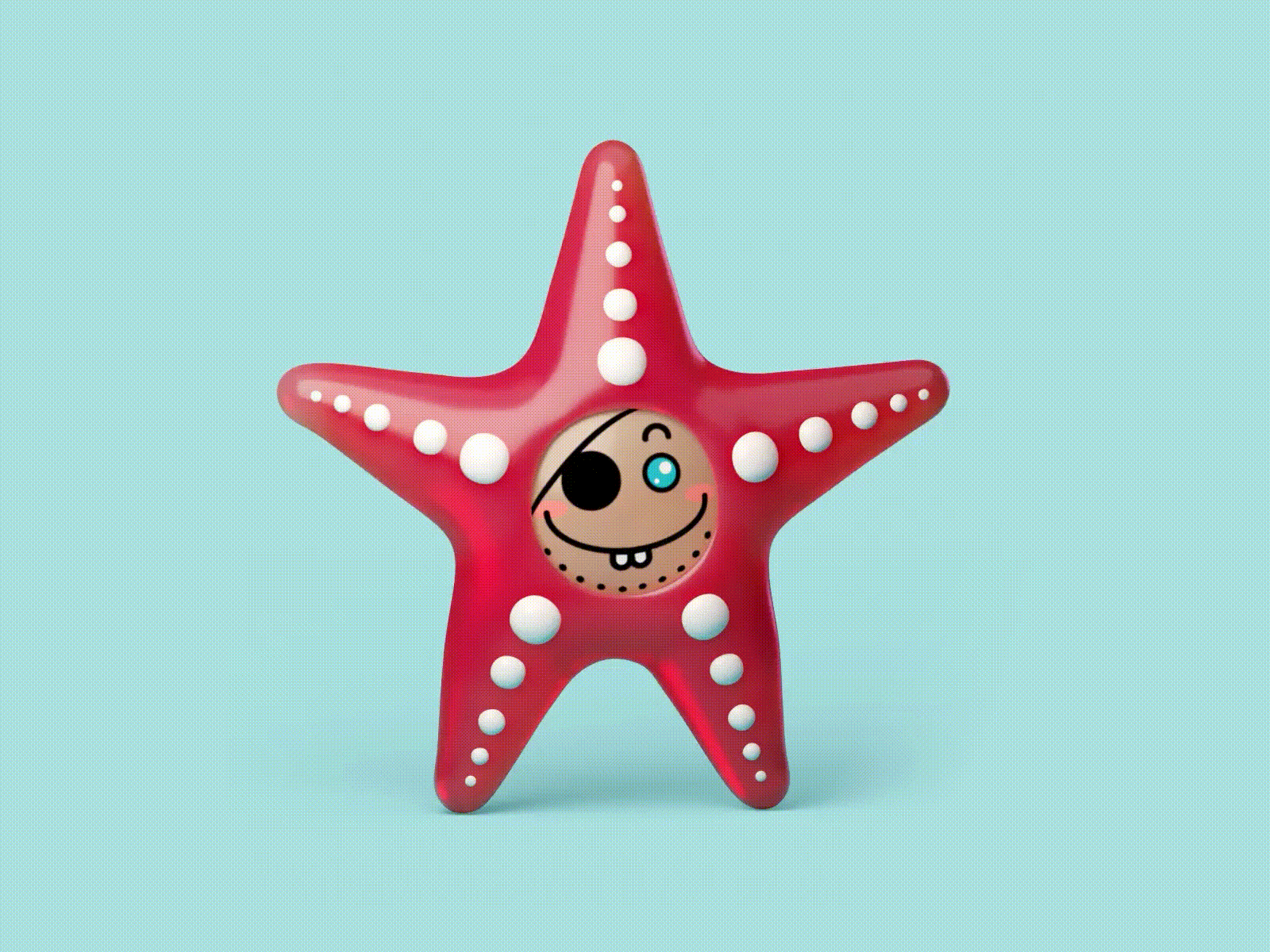 Jelly character animation 3d animation blender character illustration mascot modeling rigging starfish