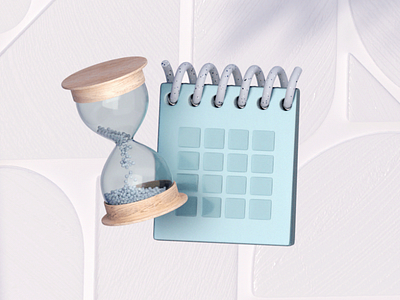 Time management 3d blender branding calendar graphic design icon logo schedule time management ui