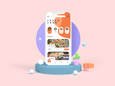 Mockup Food App app design ui ux