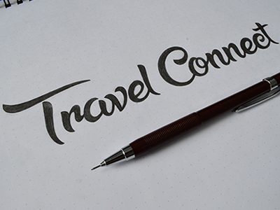 Travel Connect connect lettering logo logotype sketch travel travel connect type typography