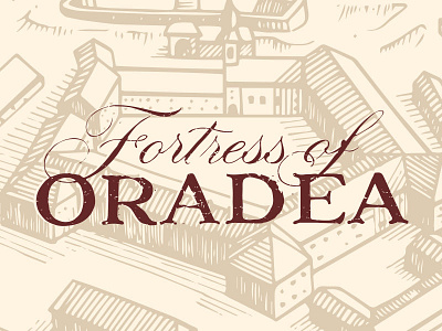 Fortress of Oradea - Wine label design fortress of oradea hand lettering hand written label lettering oradea typography wine