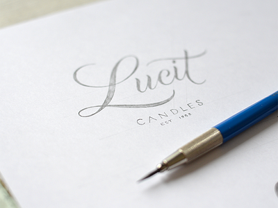 Lucit Candles candles elegant identity lettering logo logotype lucit lucit candles script swashes