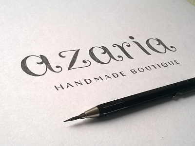 Azaria azaria boutique cosmetics handmade lettering logo