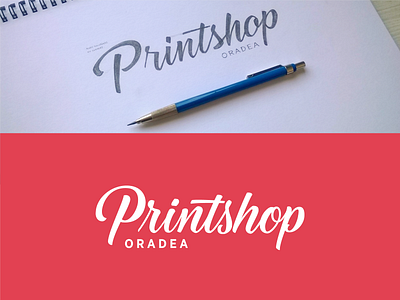 Printshop Oradea lettering logo printshop