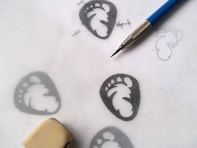 Process Shot footprint logo shield sports symbol winter yeti