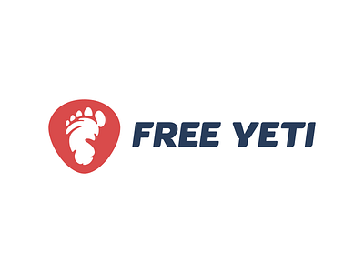 Free Yeti Redesign branding free yeti logo logo design rebranding red redesign ski symbol typography yeti yeti footprint