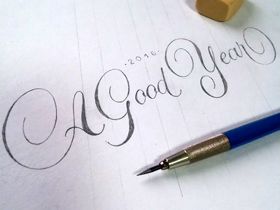 A good year a good year hand lettering lettering sketch
