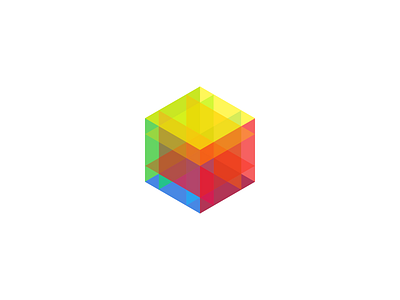 Matrix Insights cube logo logo design m transparency tridimensional