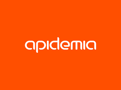 Apidemia api apidemia it logo logo design logotype orange programmers programming rounded software typography