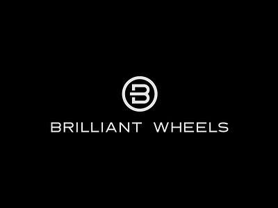 Brilliant Wheels b black and white brilliant wheels bw circle emobility handicap impaired logo logo design monogram transportation