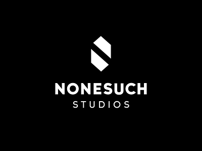 Nonesuch Studios agency black and white logo logo design monogram n negative space nonesuch ns redesign s visual identity