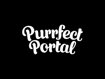 Purrfect Portal logotype cat cat door cats logo logo design logotype portal purrfect portal typography