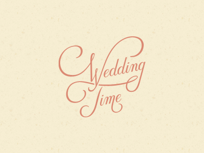 WeddingTime custom font hand drawn logo logotype type typography wedding wedding time curves