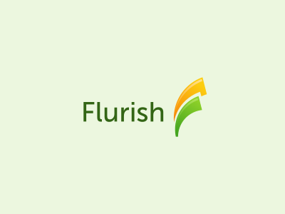 Flurish bill f flurish lending logo mark money plant symbol tax