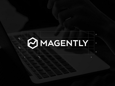 Magently grid and safespace blackboard branding branding agency grid logo logo design magently