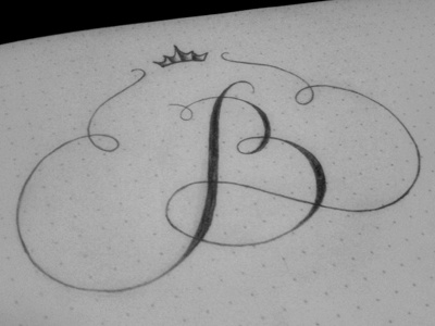 B mark further refinement b crown logo logotype swirls type typography