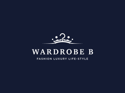 Wardrobe B crown fashion fashion store boutique logo luxury shop symbol wardrobe wardrobe b