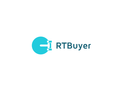 Real Time Buyer (solid mark) bright clock colors gavel logo mark rtbuyer symbol