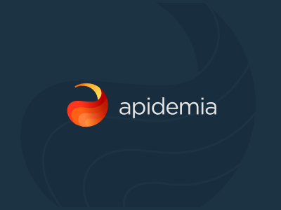 Apidemia a api apidemia colors identity logo mark orange programming software symbol vibrant