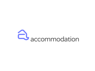 Accommodation a accommodation bed bubble colors house identity logo mark social symbol