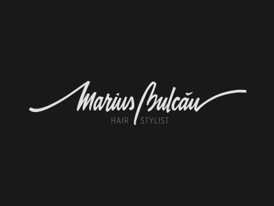 Marius Bulcau - Hair Stylist hair hair stylist haircut hairdresser lettering logo logotype marius marius bulcau stylist type typography