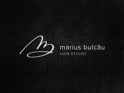 Marius Bulcau - Hair Stylist hair initials lettering logo logotype marius bulcau mb monogram signature type typography