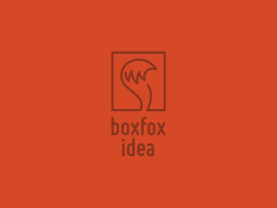 Box Fox Idea concept unused animal box boxed fox line linework logo mark symbol tail