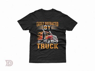 Truck driver t-shirt design