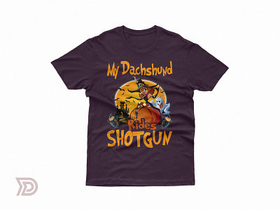 My Dachshund Rides Shotgun Halloween t-shirt design bat beagle birthdaygift christmas costume dachshund dog doxie graphic design halloween labrador poodle pumpkin retro sausagedog tshirt tshirtdesign tshirtgift tshirtlover tshirts