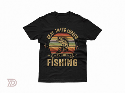 Retro Fishing Tshirt Design