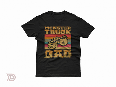 Monstar truck dad tshirt