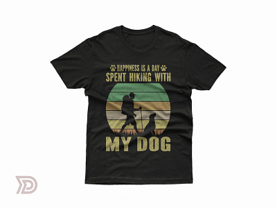 Hiking Dog tshirt design