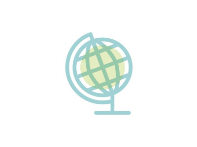 Globe circle earth globe icon map overlay vector