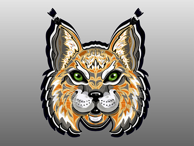 logo animal cat design illustration logo logotype lynx vector