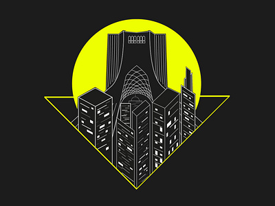 tehran art city design illustration illustrator tower vector