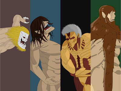 Titans (Illustrative Series) anime artwork illustration vector
