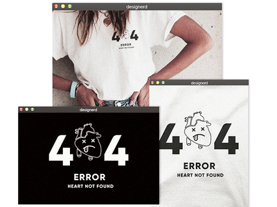 Heart Not Found - Error 404 adobe xd design flat graphic design graphic designer illustration love trends tshirt design typography ui vector web